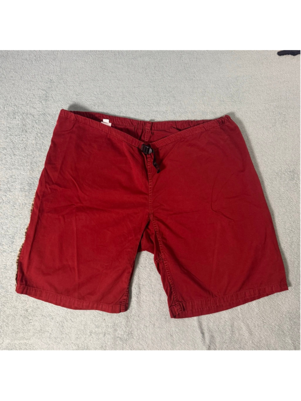 Men's Flat Front Casual Shorts in Deep Red